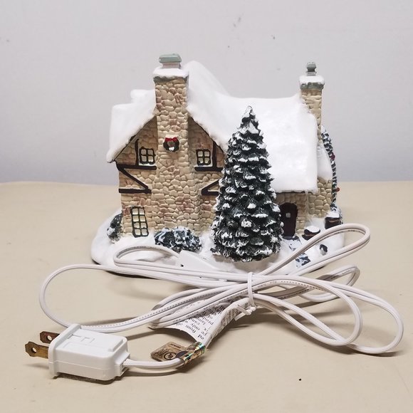 Hawthorn Village Thomas Kinkade Christmas Light Up Santa's Workshop - Picture 5 of 10